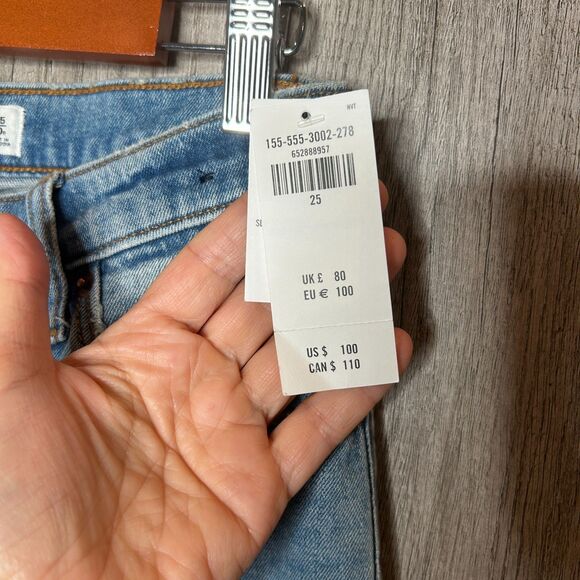Abercrombie Fitch Jeans 25 Cross Button 90s Slim Straight Ultra High Rise - Picture 3 of 8
